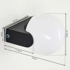 hofstein Applique murale d'extérieur Kalfhaga Noir, 1 lumière