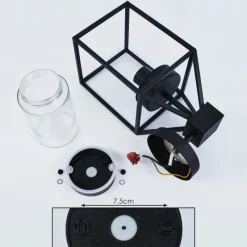 hofstein Applique murale d'extérieur Fiskenes Noir, 1 lumière