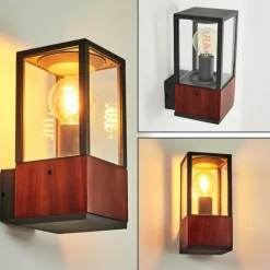 Lampes En Bois-hofstein Applique murale d'extérieur Kiwalik Anthracite, Clair, 1 lumière