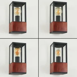 Lampes En Bois-hofstein Applique murale d'extérieur Kiwalik Anthracite, Clair, 1 lumière