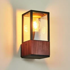 Lampes En Bois-hofstein Applique murale d'extérieur Kiwalik Anthracite, Clair, 1 lumière