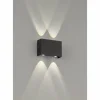 Luminaires Fischer & Honsel Applique murale d'extérieur Fischer-Honsel Nairobi LED Noir, 4 lumières