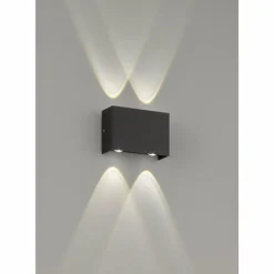 Luminaires Fischer & Honsel Applique murale d'extérieur Fischer-Honsel Nairobi LED Noir, 4 lumières
