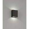 Luminaires Fischer & Honsel Applique murale d'extérieur Fischer-Honsel Denver LED Noir, 2 lumières