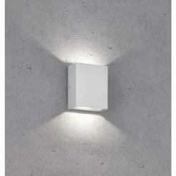 Luminaires Fischer & Honsel Applique murale d'extérieur Fischer-Honsel Denver LED Argenté, 2 lumières