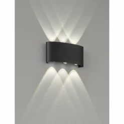Luminaires Fischer & Honsel Applique murale d'extérieur Fischer-Honsel Berlin LED Noir, 6 lumières