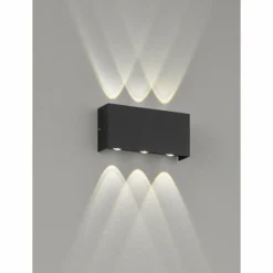 Luminaires Fischer & Honsel Applique murale d'extérieur Fischer-Honsel Nairobi LED Noir, 2 lumières