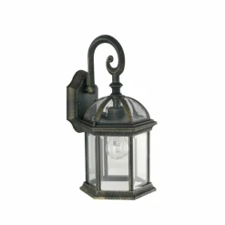 Lampes Dorées-Luminaires Lutec Applique murale d'extérieur Lutec Gaeta Or, Noir, 1 lumière