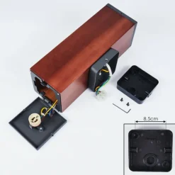 hofstein Applique murale d'extérieur Byremo Bois foncé, Noir, 1 lumière