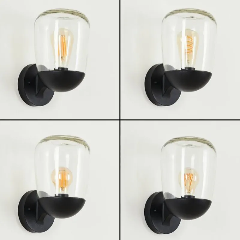 hofstein Applique murale d'extérieur Ystheim Noir, 1 lumière