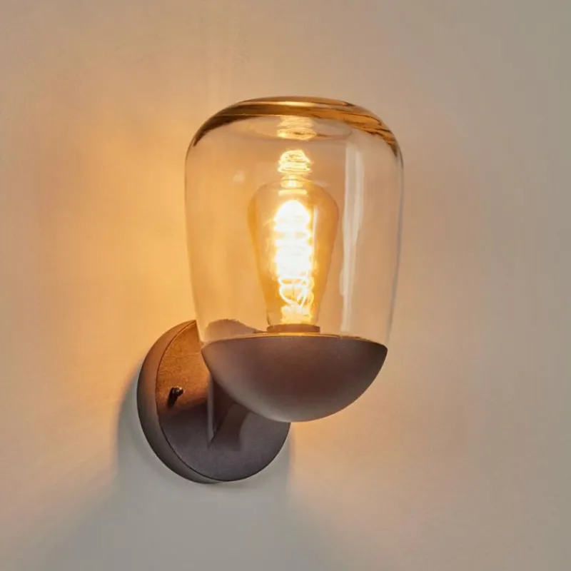 hofstein Applique murale d'extérieur Ystheim Noir, 1 lumière