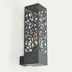 Style Boho-Chic-hofstein Applique murale d'extérieur Innvoll Noir, 1 lumière