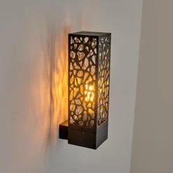 Style Boho-Chic-hofstein Applique murale d'extérieur Innvoll Noir, 1 lumière