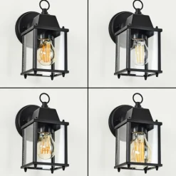 hofstein Applique murale d'extérieur Kasfjord Noir, 1 lumière