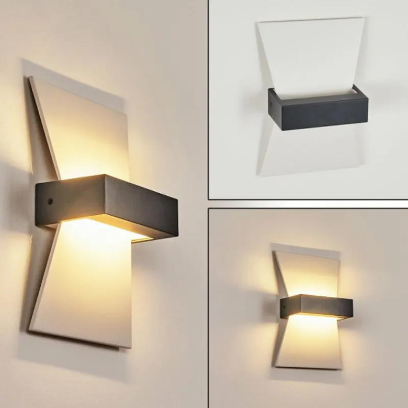 hofstein Applique murale d'extérieur Randsfjord LED Anthracite, Blanc, 1 lumière