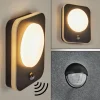 hofstein Applique murale d'extérieur Haga LED Noir, 1 lumière, Détecteur de mouvement