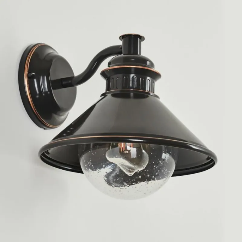 Luminaires Rustiques-hofstein Applique murale d'extérieur Bocholt Brun, Cuivre, Noir, 1 lumière