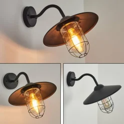 hofstein Applique murale d'extérieur Oricourt Noir, 1 lumière