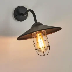 hofstein Applique murale d'extérieur Oricourt Noir, 1 lumière