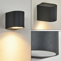 hofstein Applique murale d'extérieur Skaabu Noir, Blanc, 1 lumière