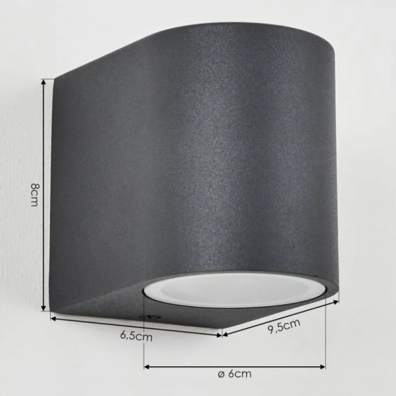 hofstein Applique murale d'extérieur Skaabu Noir, Blanc, 1 lumière