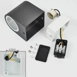 hofstein Applique murale d'extérieur Skaabu Noir, Blanc, 1 lumière