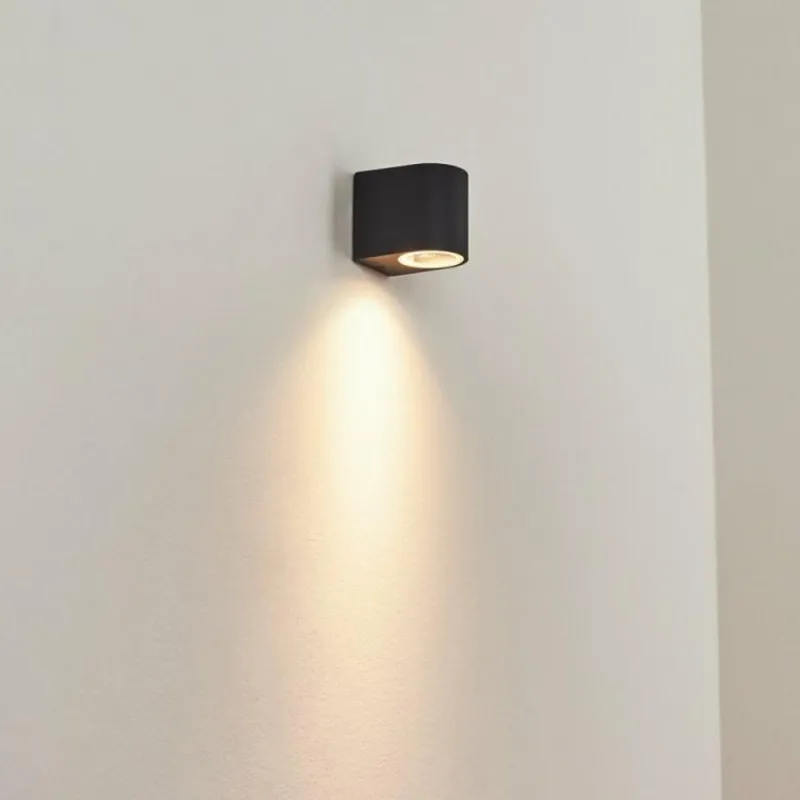 hofstein Applique murale d'extérieur Skaabu Noir, Blanc, 1 lumière