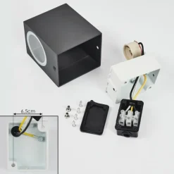 hofstein Applique murale d'extérieur Skaabu Noir, Blanc, 1 lumière