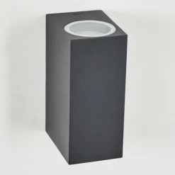 hofstein Applique murale d'extérieur Skaabu Noir, Blanc, 2 lumières