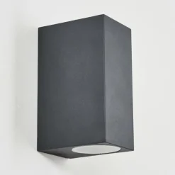 hofstein Applique murale d'extérieur Skaabu Noir, Blanc, 2 lumières