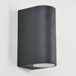 hofstein Applique murale d'extérieur Skaabu Noir, Blanc, 2 lumières