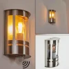 hofstein Applique murale d'extérieur Lauvdal Acier inoxydable, 1 lumière, Détecteur de mouvement