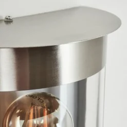 hofstein Applique murale d'extérieur Lauvdal Acier inoxydable, 1 lumière, Détecteur de mouvement