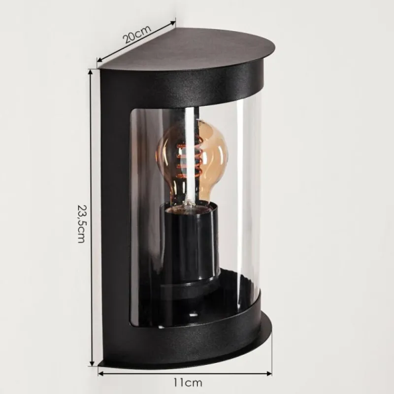 hofstein Applique murale d'extérieur Spitnes Noir, 1 lumière