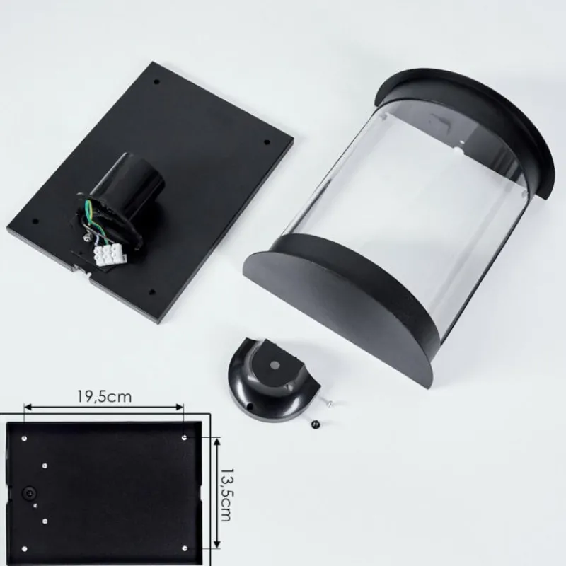 hofstein Applique murale d'extérieur Spitnes Noir, 1 lumière