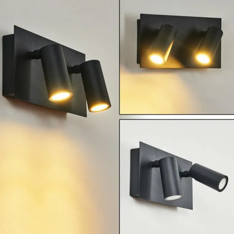 hofstein Applique murale d'extérieur Saeter LED Noir, 2 lumières