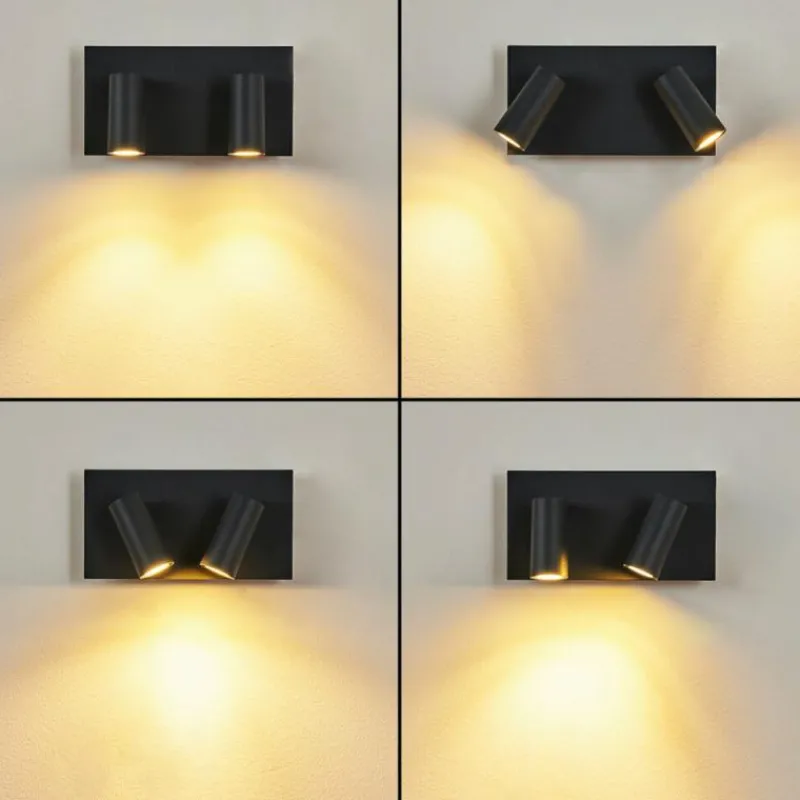 hofstein Applique murale d'extérieur Saeter LED Noir, 2 lumières