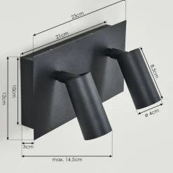 hofstein Applique murale d'extérieur Saeter LED Noir, 2 lumières