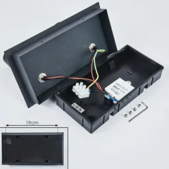 hofstein Applique murale d'extérieur Saeter LED Noir, 2 lumières