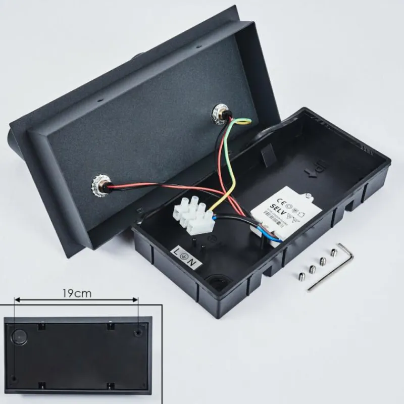 hofstein Applique murale d'extérieur Saeter LED Noir, 2 lumières