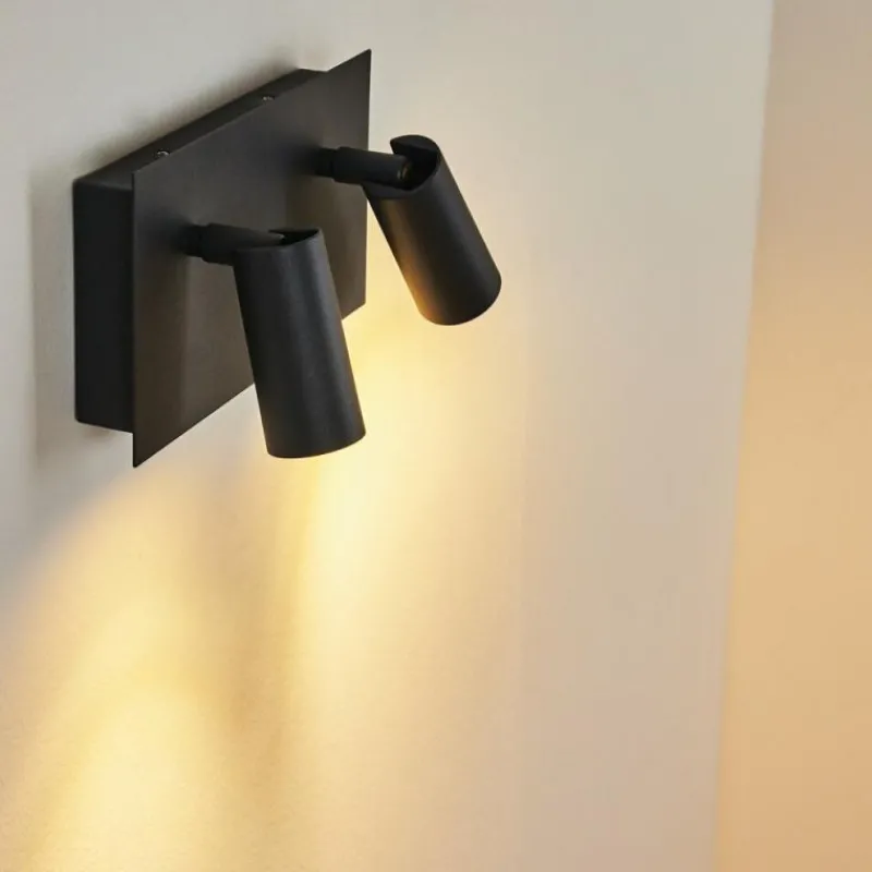 hofstein Applique murale d'extérieur Saeter LED Noir, 2 lumières