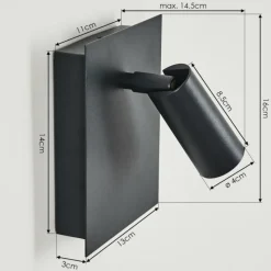 hofstein Applique murale d'extérieur Saeter LED Noir, 1 lumière