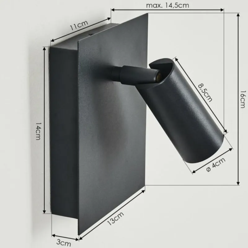 hofstein Applique murale d'extérieur Saeter LED Noir, 1 lumière