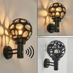 hofstein Applique murale d'extérieur Saaseg Anthracite, 1 lumière, Détecteur de mouvement