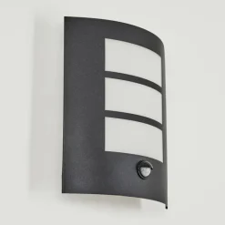 hofstein Applique murale d'extérieur Matilau Noir, Blanc, 1 lumière, Détecteur de mouvement