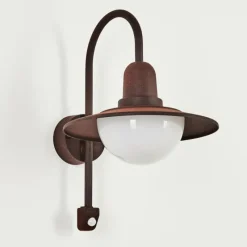 Luminaires Rustiques-hofstein Applique murale d'extérieur Pohei Rouille, 1 lumière, Détecteur de mouvement