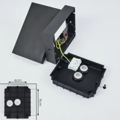 hofstein Applique murale d'extérieur Lyckan LED Noir, 1 lumière, Détecteur de mouvement