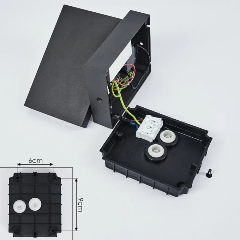 hofstein Applique murale d'extérieur Lyckan LED Noir, 1 lumière, Détecteur de mouvement