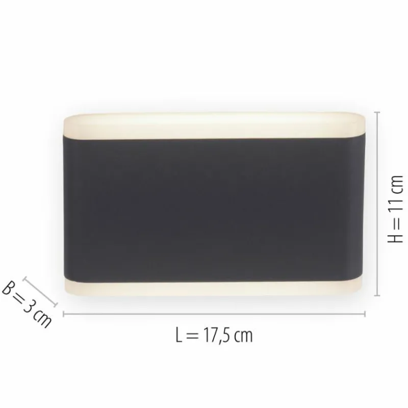 Luminaires Paul Neuhaus Applique murale d'extérieur Paul-Neuhaus ELSA LED Anthracite, 2 lumières