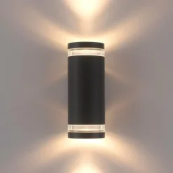 Luminaires Paul Neuhaus Applique murale d'extérieur Paul-Neuhaus KARL Anthracite, 2 lumières